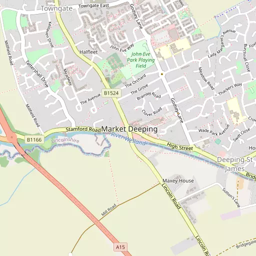 Map of Market Deeping