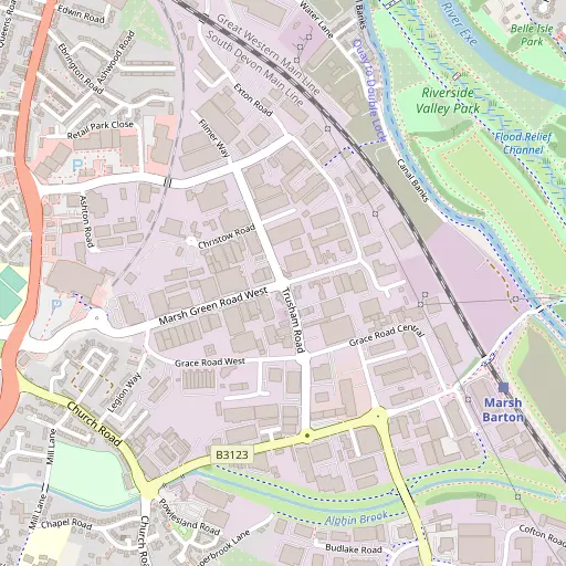 Map of Marsh Barton