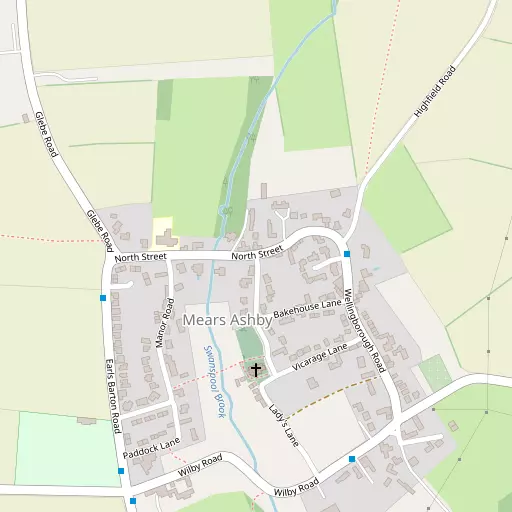 Map of Mears Ashby