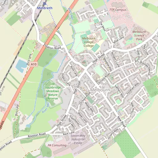 Map of Melbourn