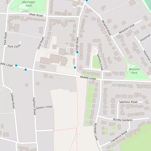 Map of Middle Leigh