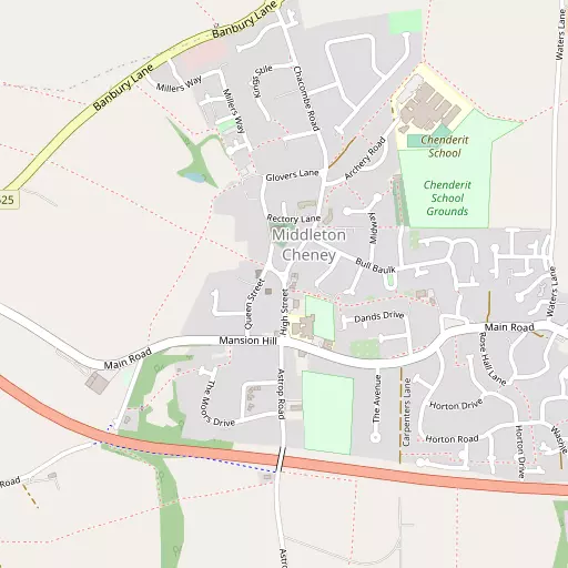 Map of Middleton Cheney