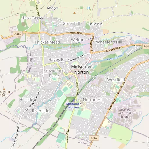 Map of Midsomer Norton