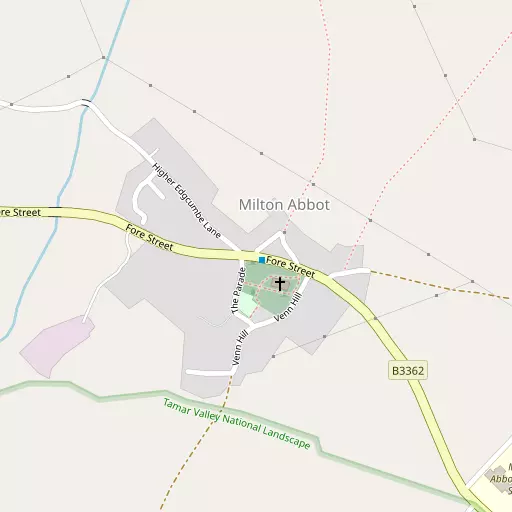 Map of Milton Abbot