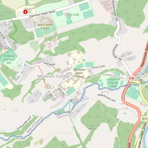 Map of Monkton Combe