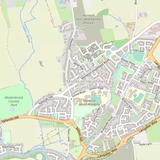 Map of Monkton Heathfield