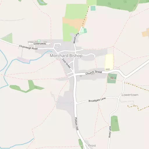 Map of Morchard Bishop