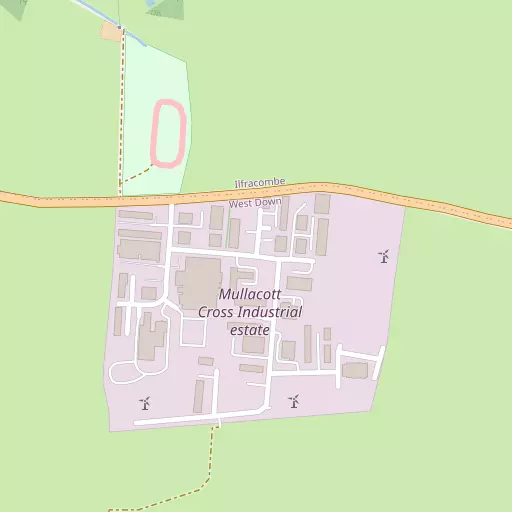 Map of Mullacott Cross