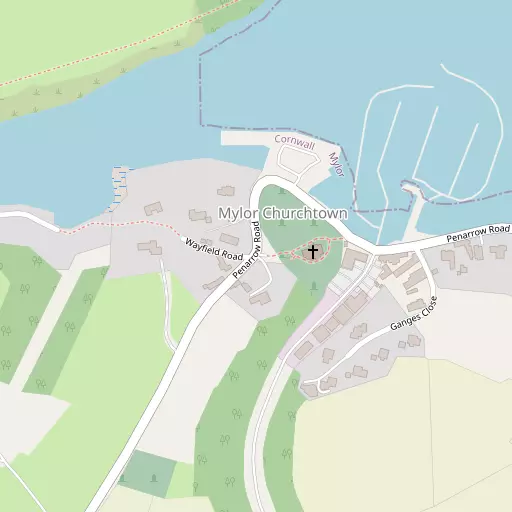 Map of Mylor Churchtown
