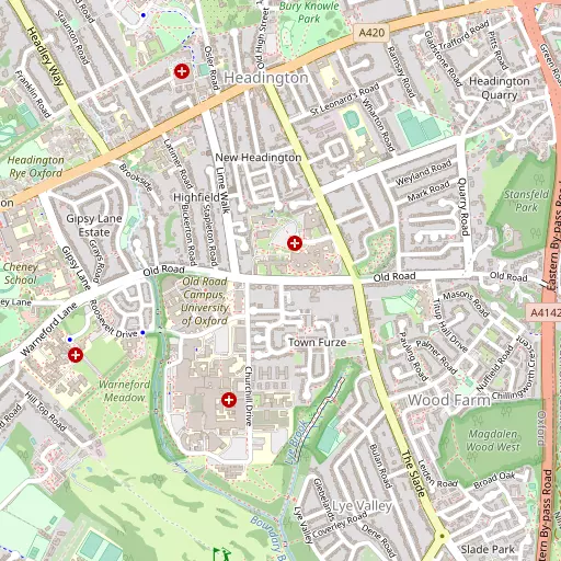 Map of New Headington