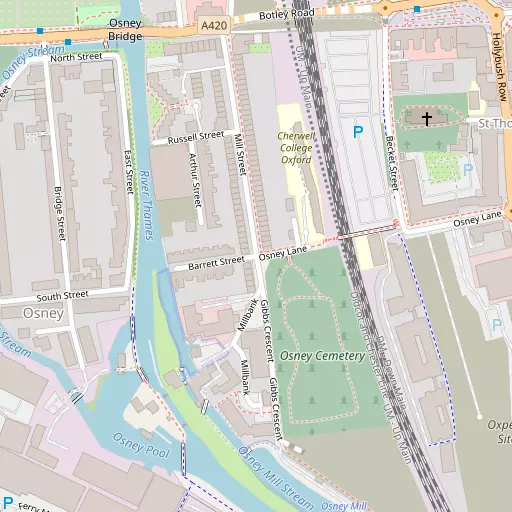 Map of New Osney
