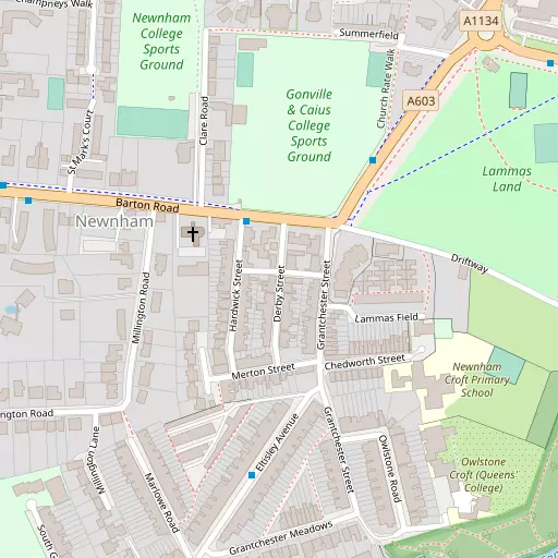 Map of Newnham Croft