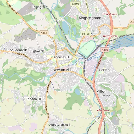 Map of Newton Abbot