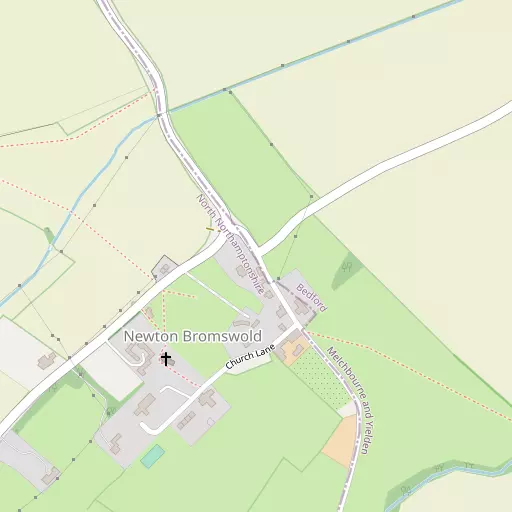 Map of Newton Bromswold