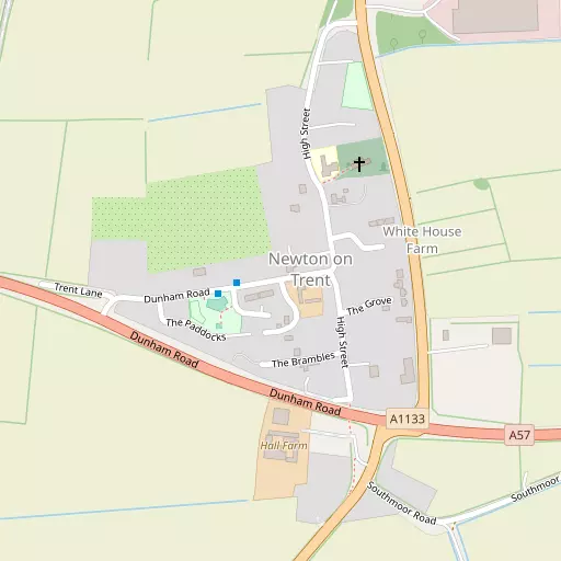 Map of Newton on Trent
