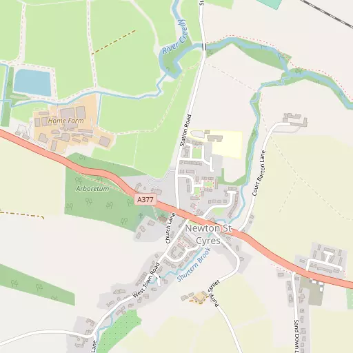 Map of Newton St Cyres
