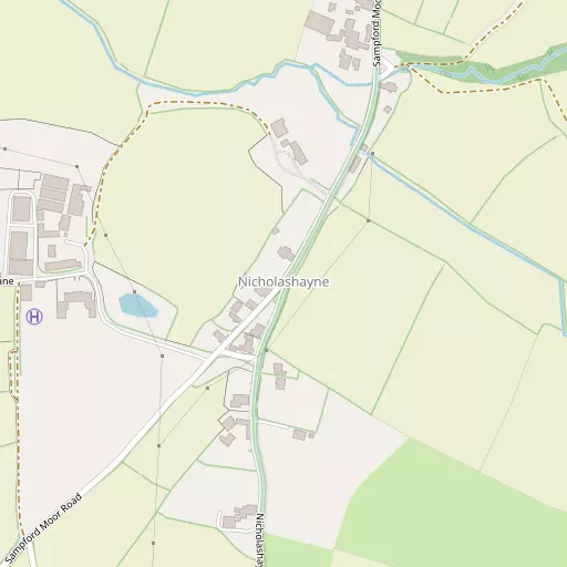 Map of Nicholashayne