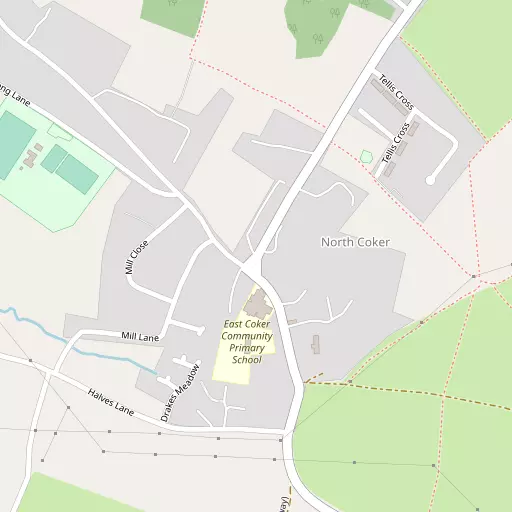 Map of North Coker