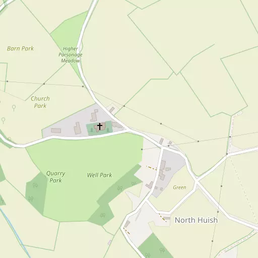 Map of North Huish