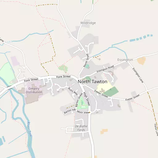 Map of North Tawton