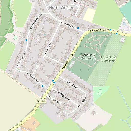 Map of North Weston