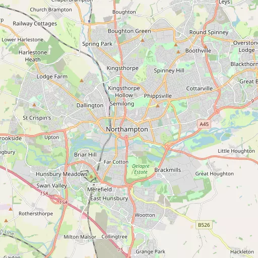 Map of Northampton