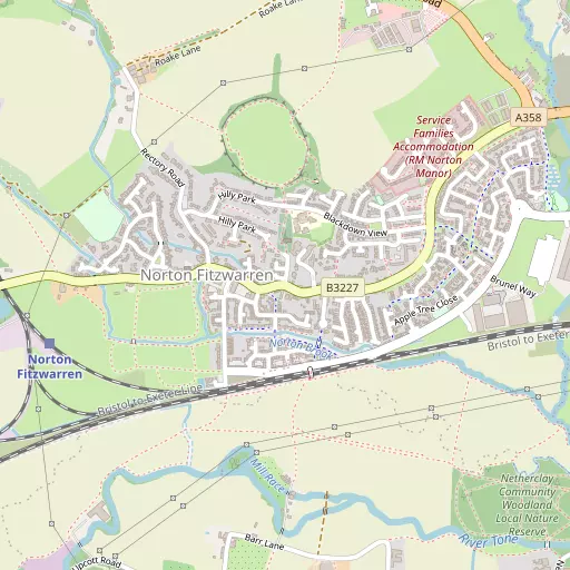 Map of Norton Fitzwarren