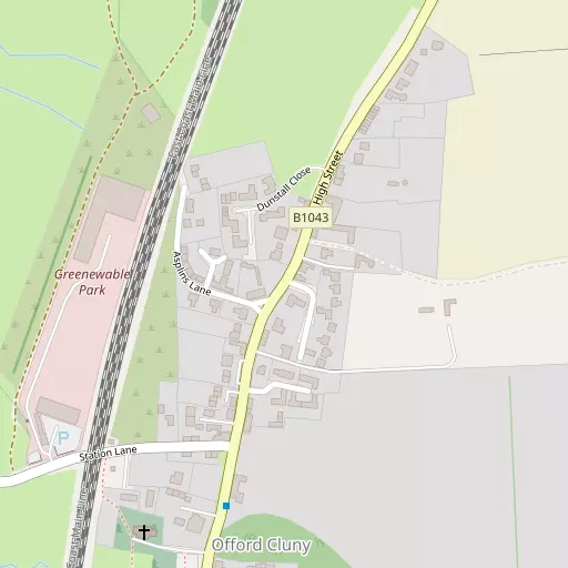 Map of Offord Cluny