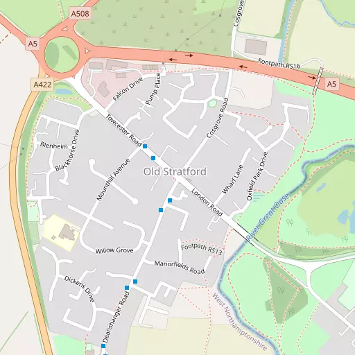 Map of Old Stratford