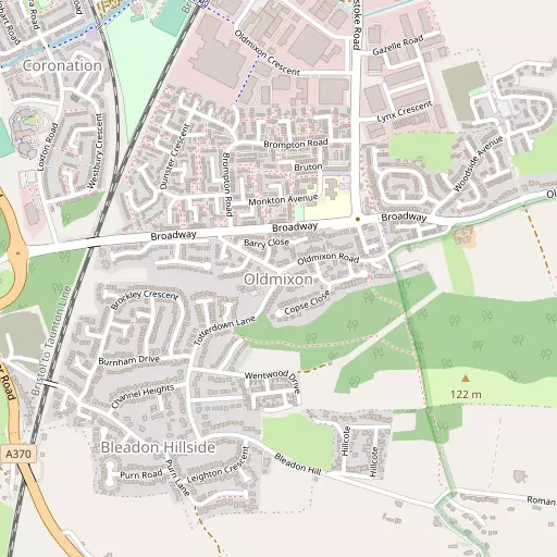 Map of Oldmixon