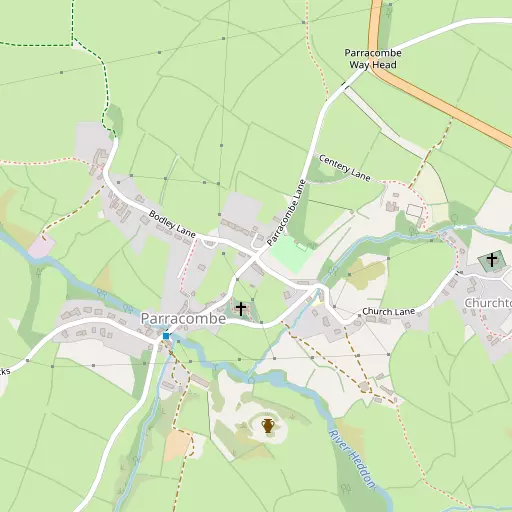 Map of Parracombe