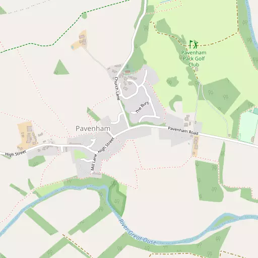 Map of Pavenham