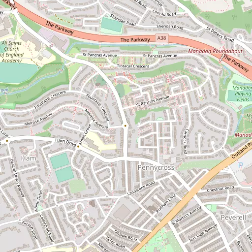 Map of Pennycross