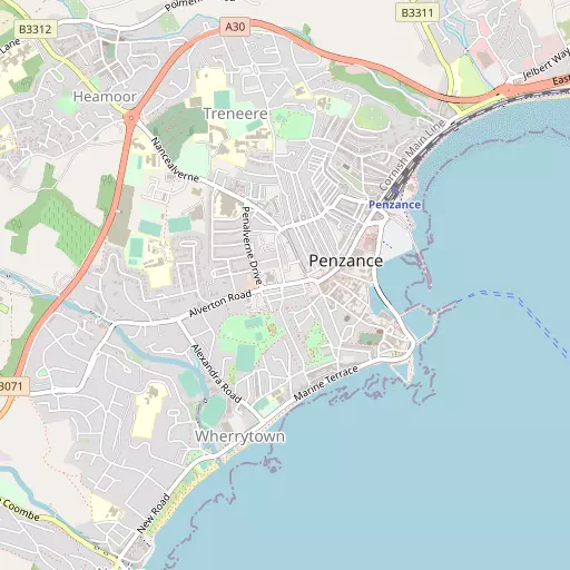 Map of Penzance