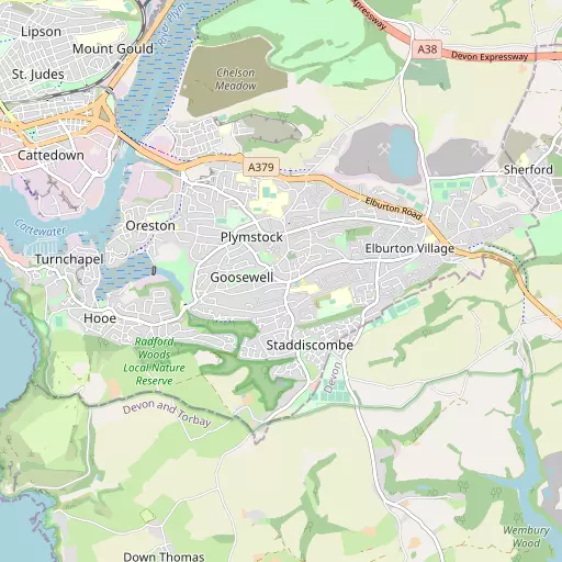 Map of Plymstock