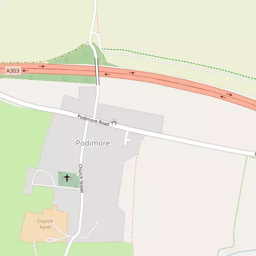 Map of Podimore