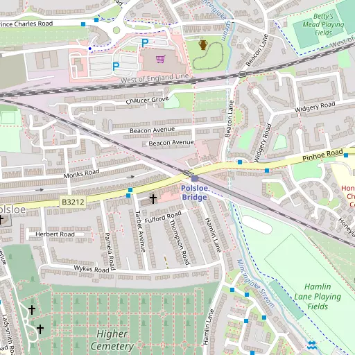 Map of Polsloe Bridge
