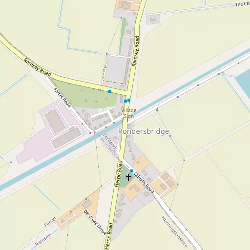 Map of Pondersbridge