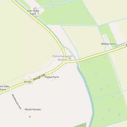 Map of Potterhanworth Booths