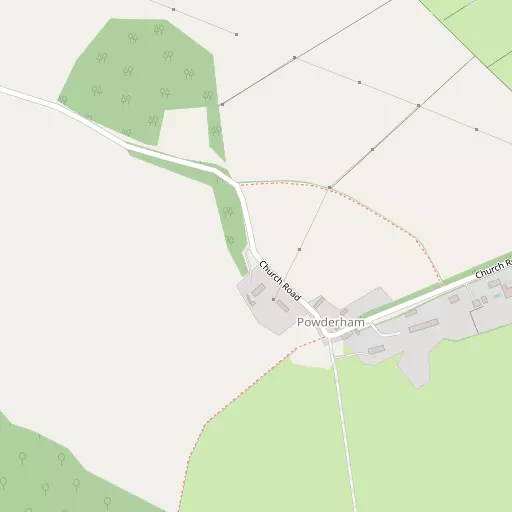 Map of Powderham