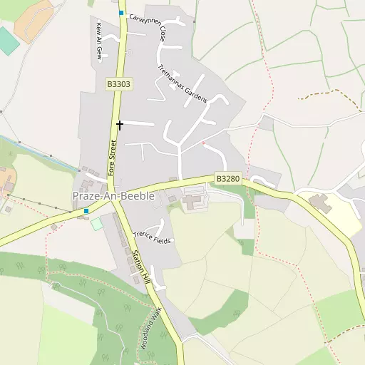 Map of Praze-an-Beeble