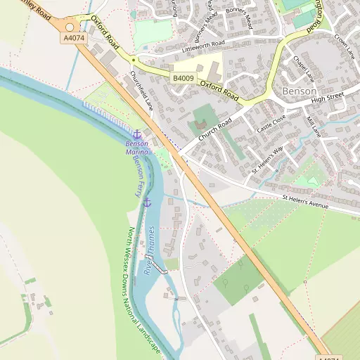 Map of Preston Crowmarsh