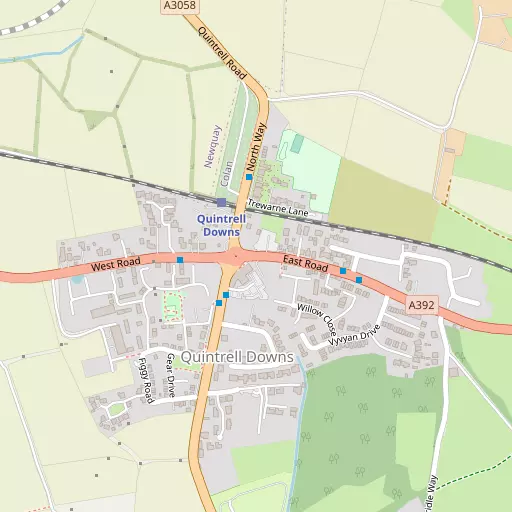 Map of Quintrell Downs