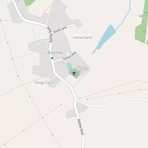 Map of Raithby by Spilsby