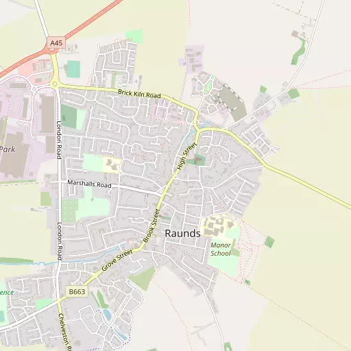 Map of Raunds