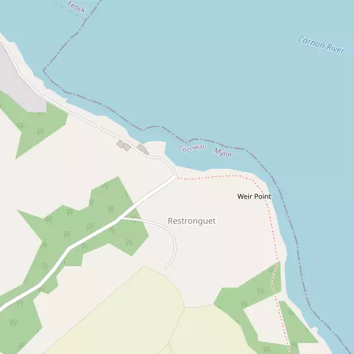 Map of Restronguet Weir