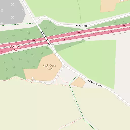 Map of Rush Green