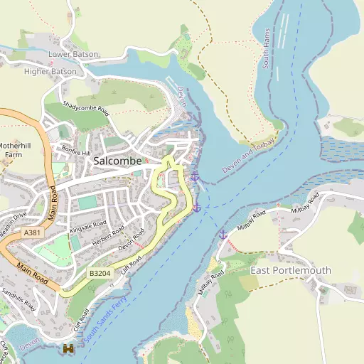 Map of Salcombe