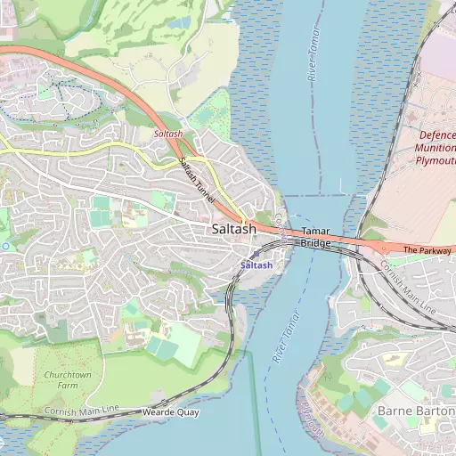 Map of Saltash
