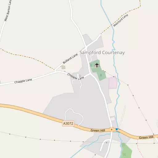 Map of Sampford Courtenay